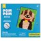 Little Yellow Bicycle: Puppy Pom Pom Art Kit - DIY Craft Project, Make an 8x10" Colorful Picture With Pom Poms, Create Fun Fuzzy Animal Art, Kids 5+